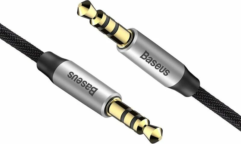 Kabllo AUX Baseus Yiven M30 CAM30-CS1 2x Jack 3.5mm 1.5m e zezë