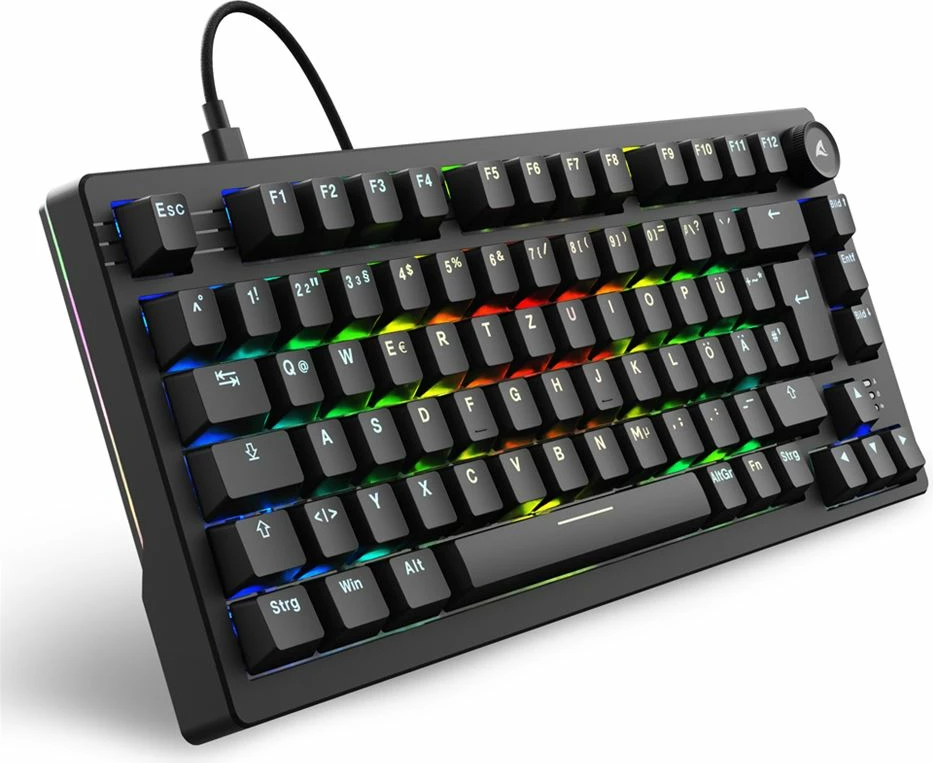 Tastierë gaming Sharkoon Skiller SGK25, RGB, DE, e zezë