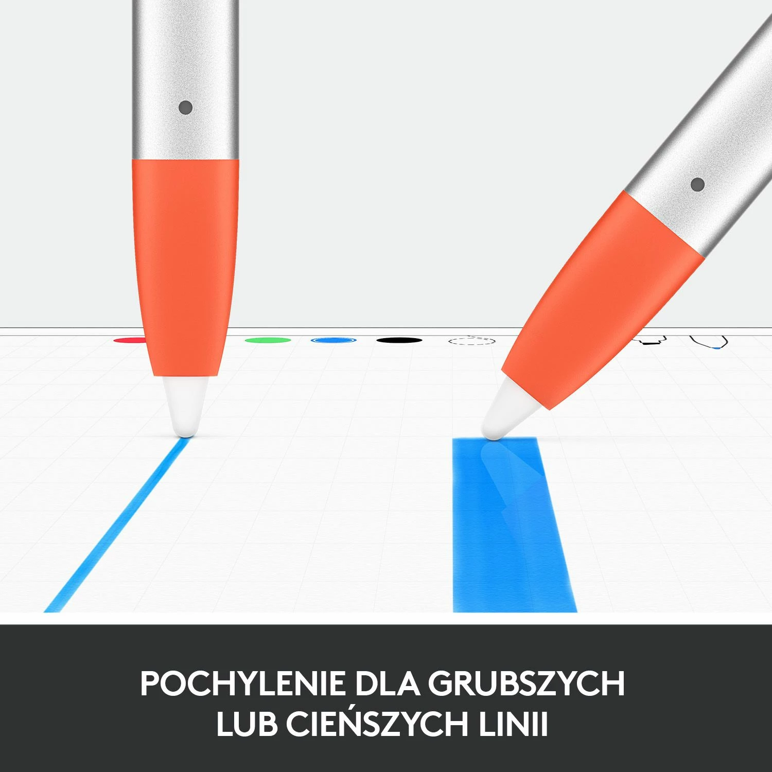 Stilus Logitech Crayon 914-000034, për iPad, Lightning, argjendtë-portokalli