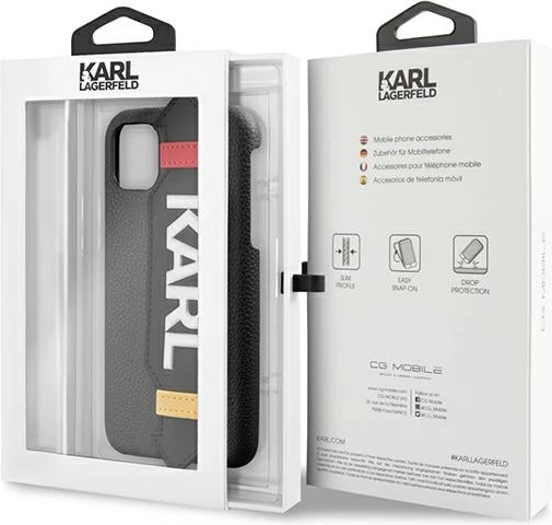 Mbështjellës Karl Lagerfeld Strap për iPhone 11 Pro 5.8", i zi