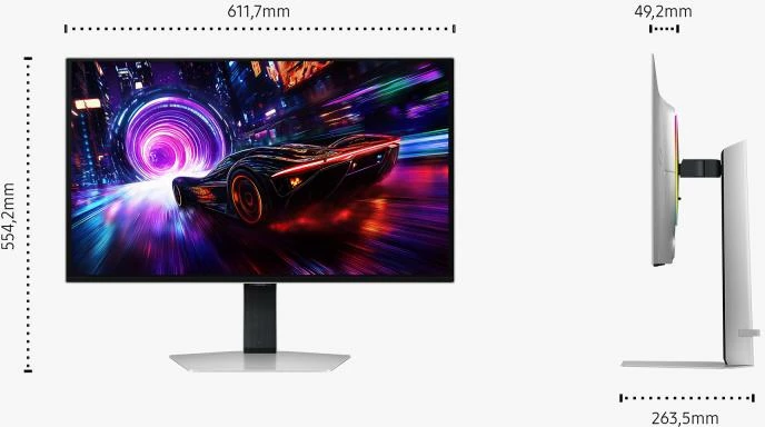 Monitor OLED, Samsung, Odyssey G8 S27FG810SU (LS27FG810SUXEN) 27", argjendtë