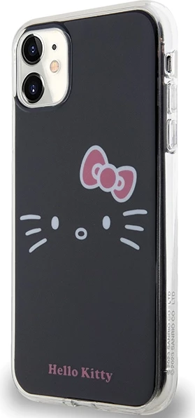 Mbështjellës Hello Kitty IML Kitty Face për iPhone 11/XR, i zi