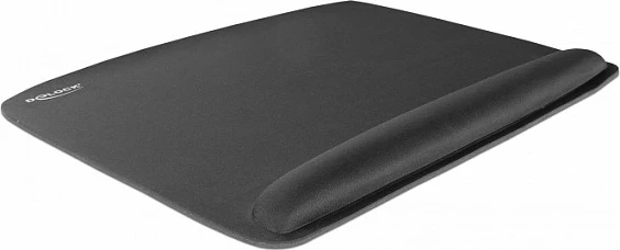 Mauspad DeLOCK 12601 me mbështetëse për kyç, 420x320mm, gome, i zi
