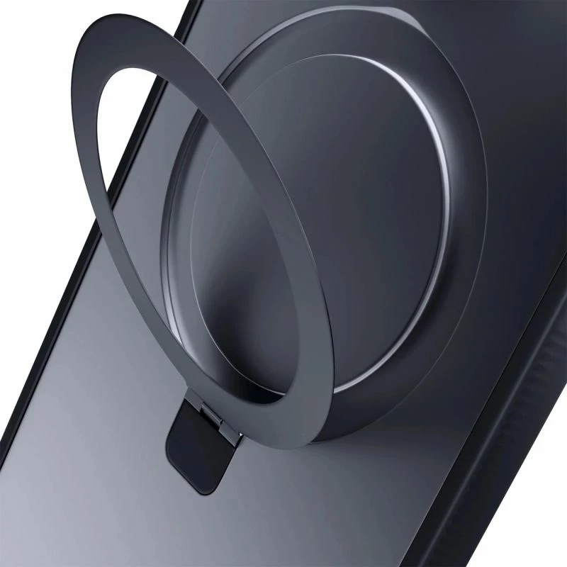Kapak telefoni 3mk Smoke Case Mag&Stand për iPhone 17, i zi