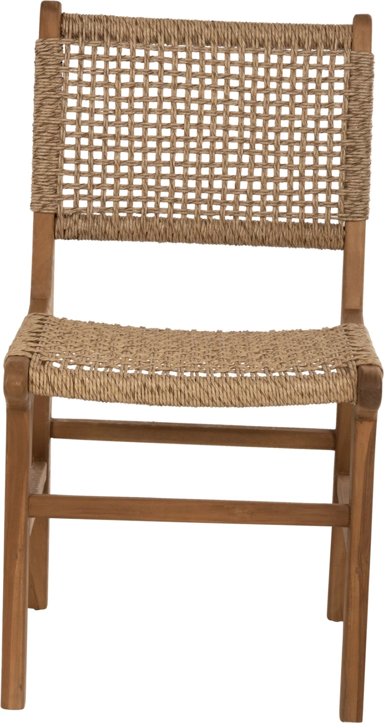 Karrige ngrënieje NESHA, dru TEAK dhe litar VIRO, 46x57x86H cm