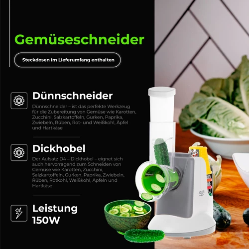 Prerëse perimesh elektrike, Adler AD 4815, 150 W, 5 shtojca