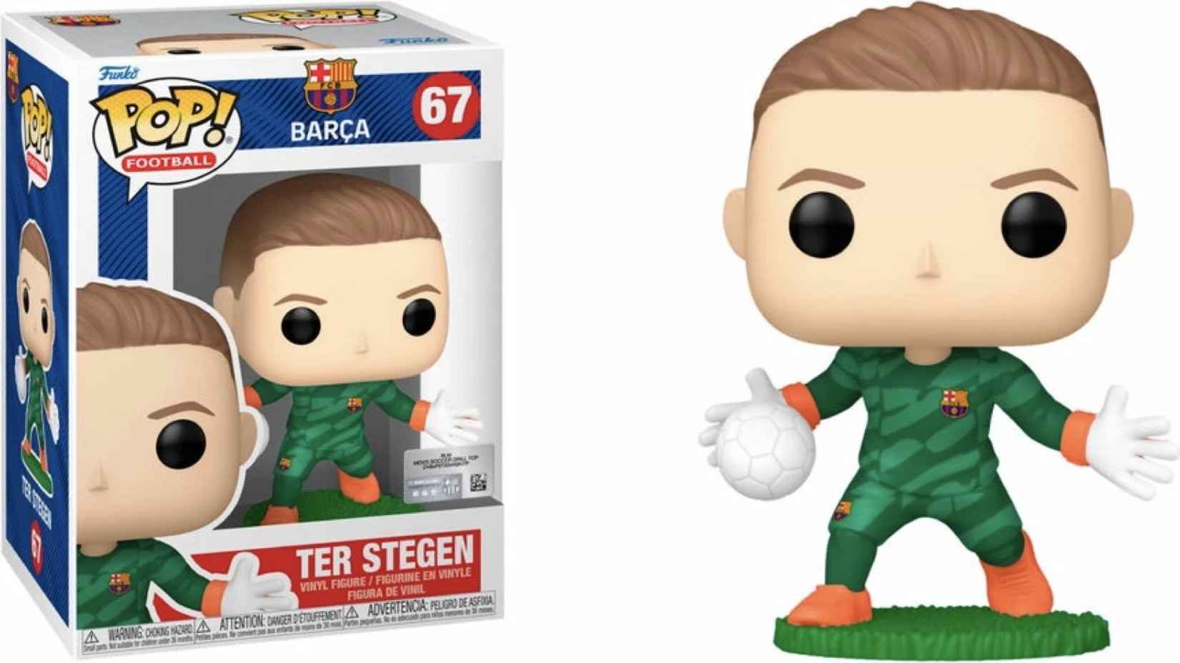 Figurinë koleksionuese Funko POP Football Ter Stegen (FC Barcelona), vinyl, jeshile