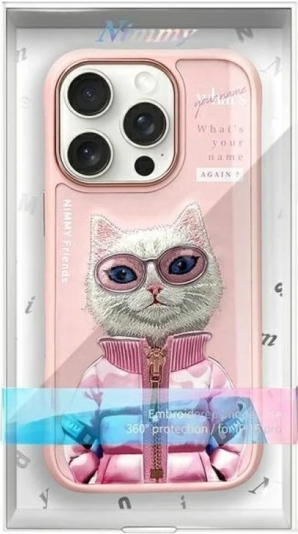 Kutia për iPhone Nimmy Cool&Cute 2.0 Cat, rozë
