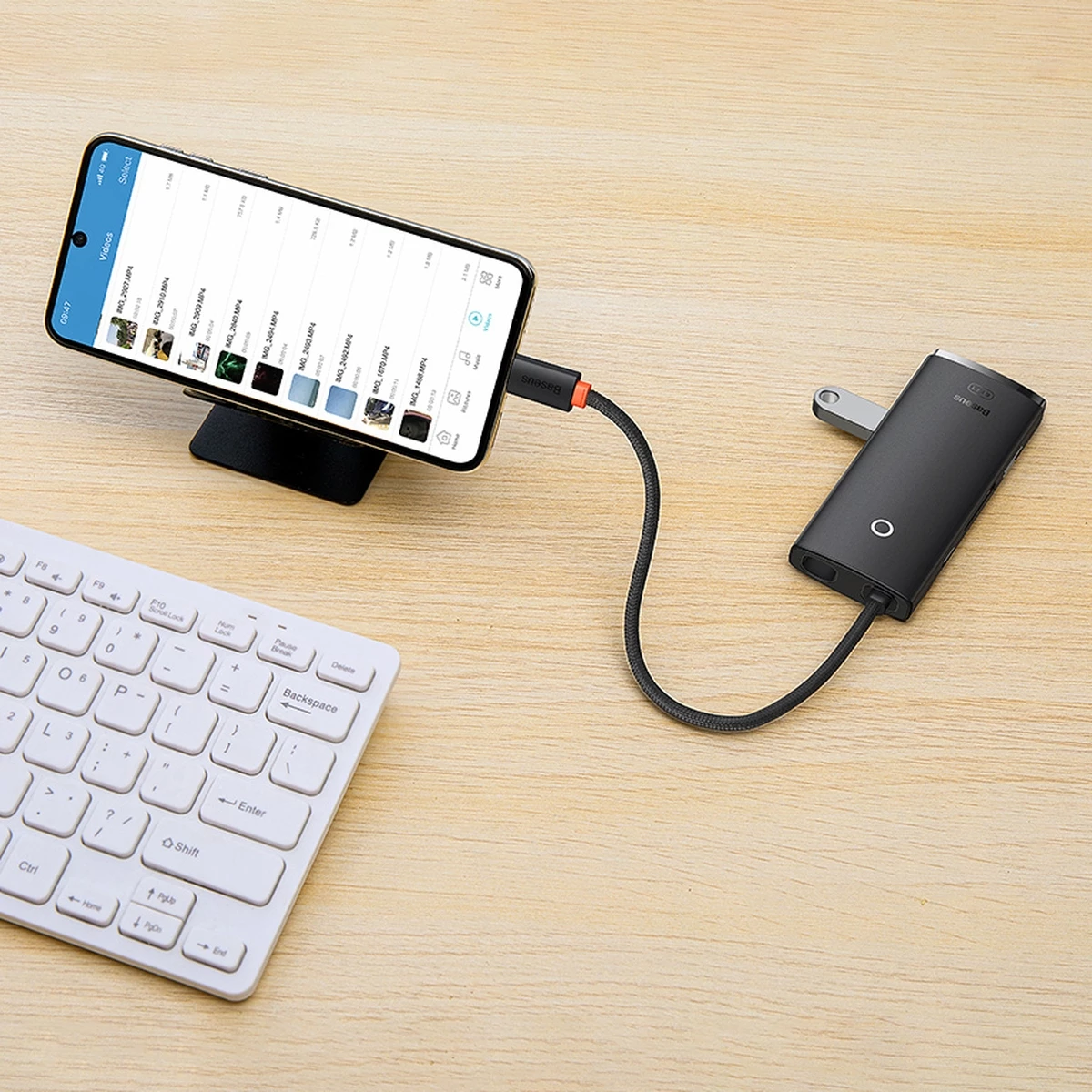 HUB multifunksional Baseus Lite Series WKQX050101, 2x USB 3.0, USB Type-C PD, HDMI 1.4, SD/TF, i zi