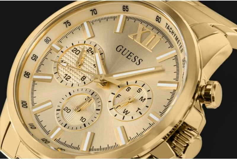 Orë dore meshkuj Guess Walker GW0900G2, e artë, set me kuti