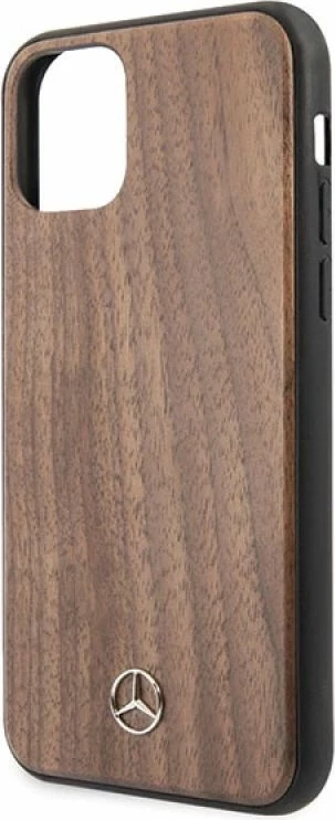 Kuti për iPhone 11 Pro Max Mercedes Wood Line Walnut, kafe