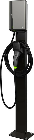 Shtyllë montimi Green Cell HabuDen Post për Wallbox karikues të veturave elektrike, e zezë