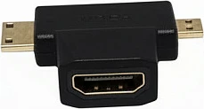Adapter HDMI VALUE T, HDMI në Mini HDMI + Micro HDMI, i zi