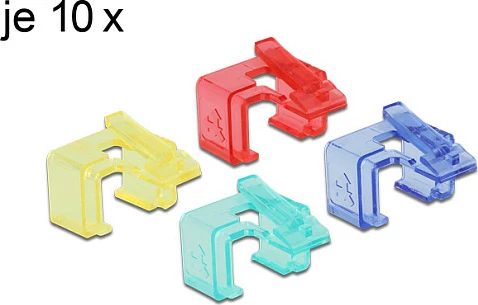 Klip riparues RJ45 DeLOCK 86421, set 40 copë, shumëngjyrësh