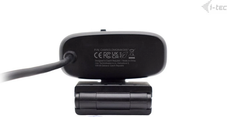 Webkamerë I-Tec SOLOMON 300, 4K UHD 8.29MP, 92° FOV, USB, me shutter privatësie, e zezë