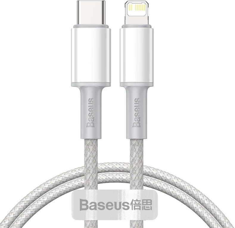 Kabllo Baseus CATLGD-02 lightning 1 m, Bardhë