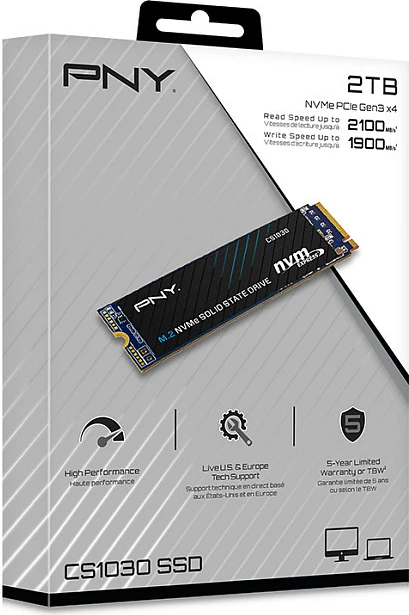 SSD M.2 PNY CS1030 2TB NVMe PCIe 3.0 x4, 2280