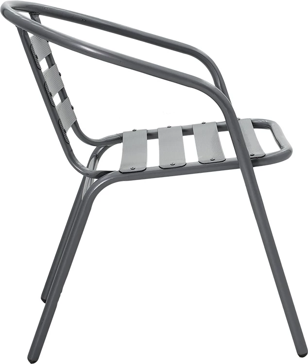 Karrige Tade metalike, ngjyrë gri e errët, 54x62x74cm