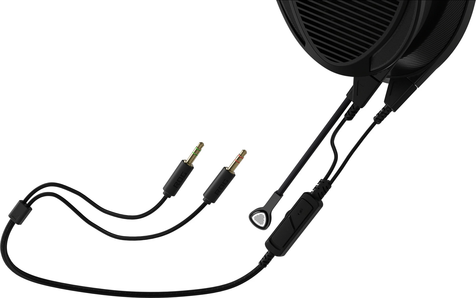 Kufje Gaming ASUS ROG Kithara, me kabllo, open-back, planar magnetik 100mm, 3.5mm/4.4mm/6.3mm, të zeza