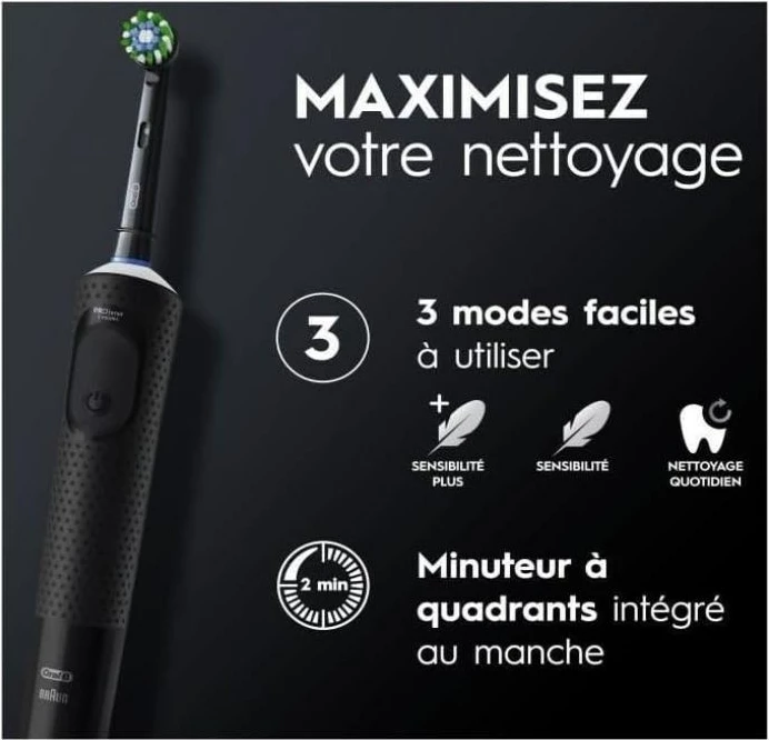 Furçë dhëmbësh elektrike Braun Oral-B VITALITY PRO D103, e zezë