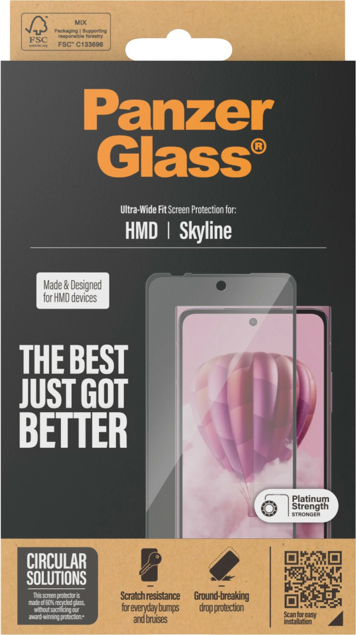 Mbrojtës ekrani PanzerGlass HMD Skyline Ultra-Wide Fit, transparent