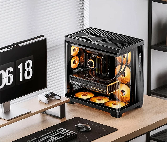 Kasë Jonsbo TK-4, Midi-Tower, ATX, Tempered Glass, e zezë