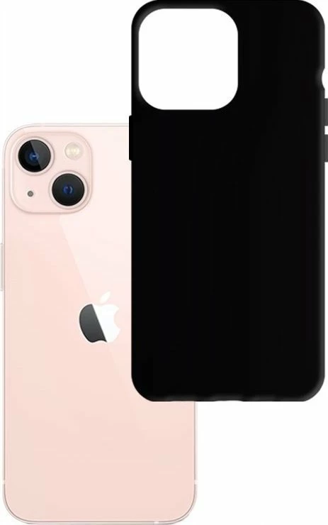 Mbështjellës 3MK Matt Case për Apple iPhone 14 Max, mat, TPU, i zi