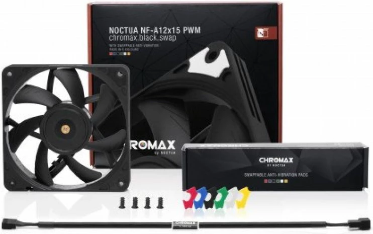 Ventilator kompjuteri WD NOCTUA NF-A12x15 PWM Chromax.black.swap, i zi