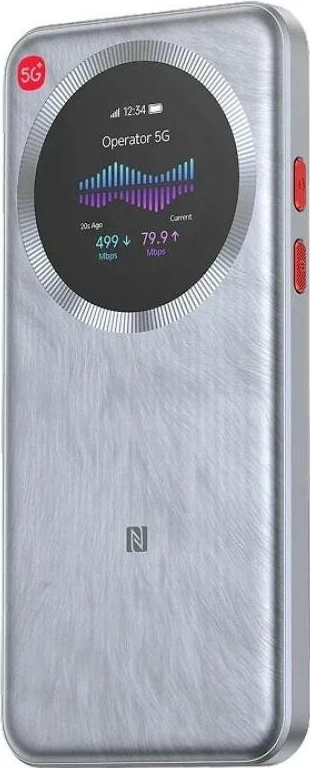 Router mobil ZTE U30 PRO, Wi-Fi 6, 5G, ekran LCD, gri