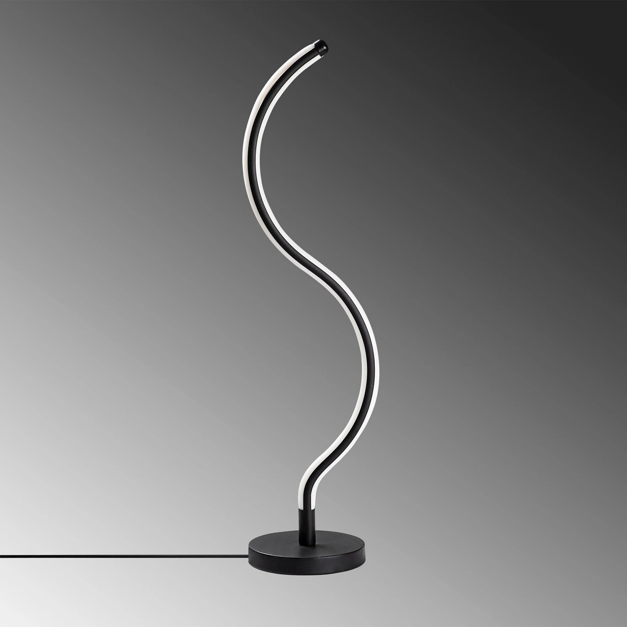 Llambë tavoline Opviq, model Yılan, ngjyrë e zezë, 13x57cm