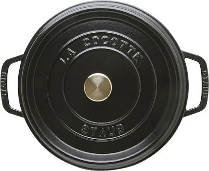 Enë pjekje Staub La Cocotte 3.8L, gize, e zezë