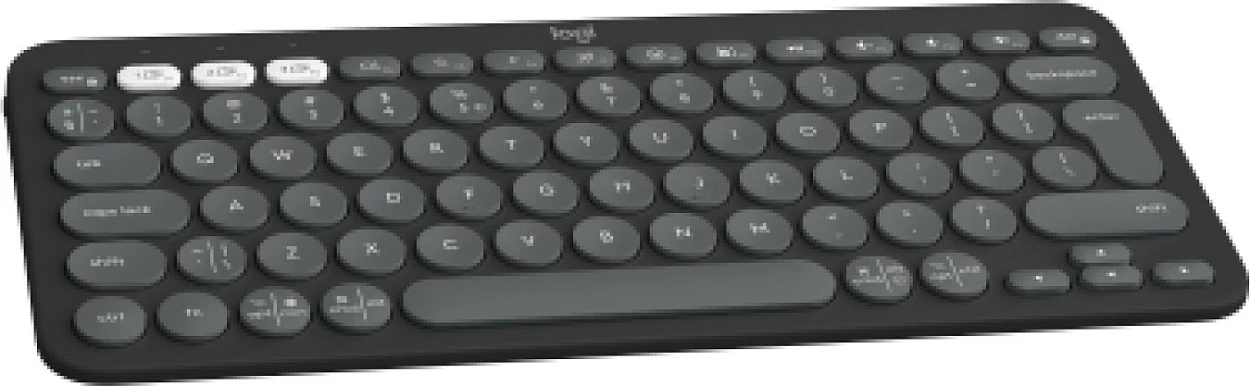 Tastierë mini Logitech Pebble Keys 2 K380s, wireless, Bluetooth, QWERTY, graphite