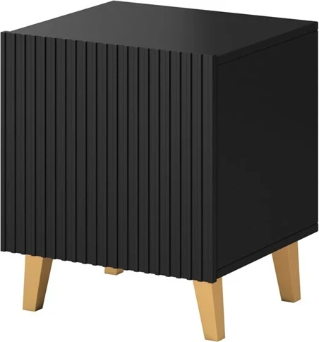 Komodinë Cama, PAFOS, 45x40x51 cm, e zezë / mat