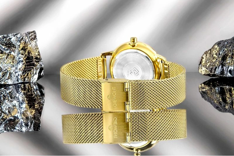 Orë dore femra Giewont GW4130-B3, e zezë dhe e artë, set