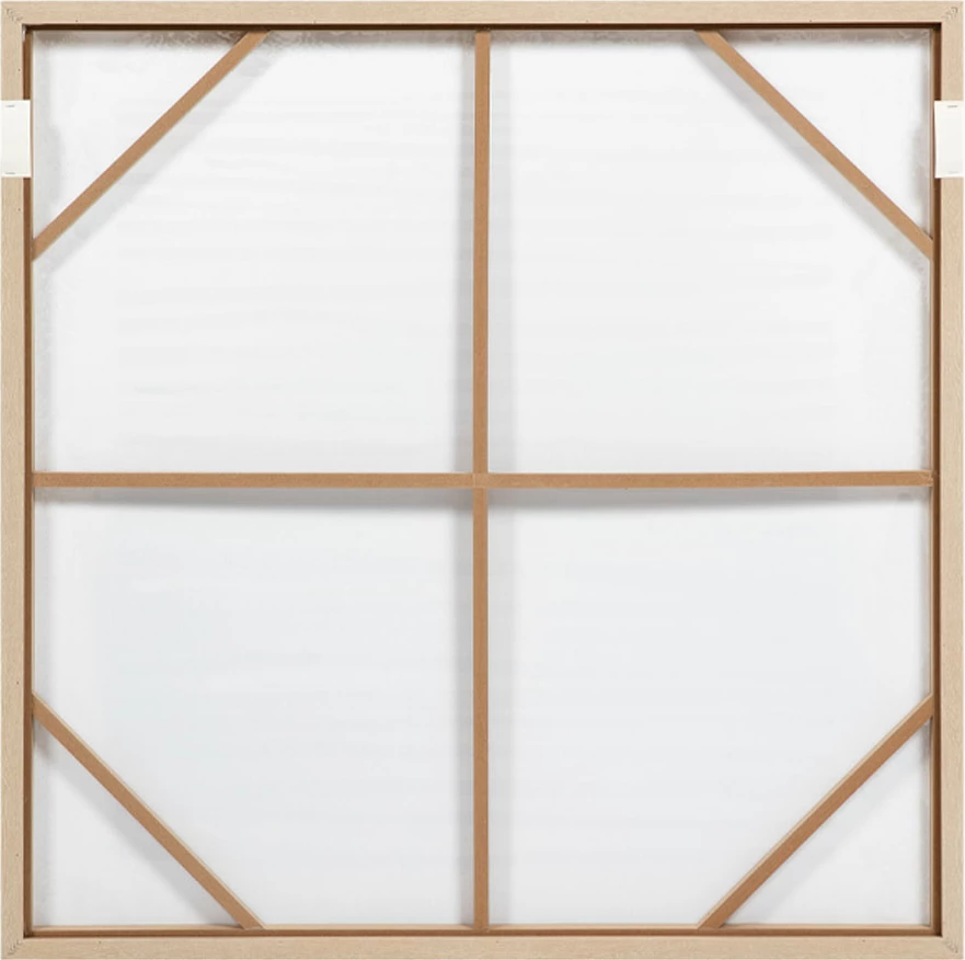 Pikturë dekorative RAYA B me kornizë, kanavacë, bezhë-kafe-dru natyral, 100x100x4cm