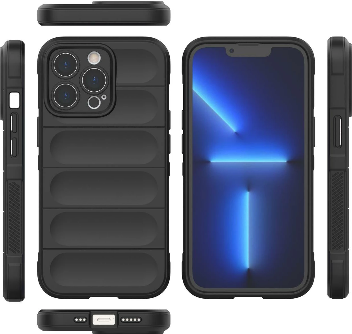 Mbështjellës Hurtel Magic Shield Case për iPhone 13 Pro Max, TPU, Kaltër e errët