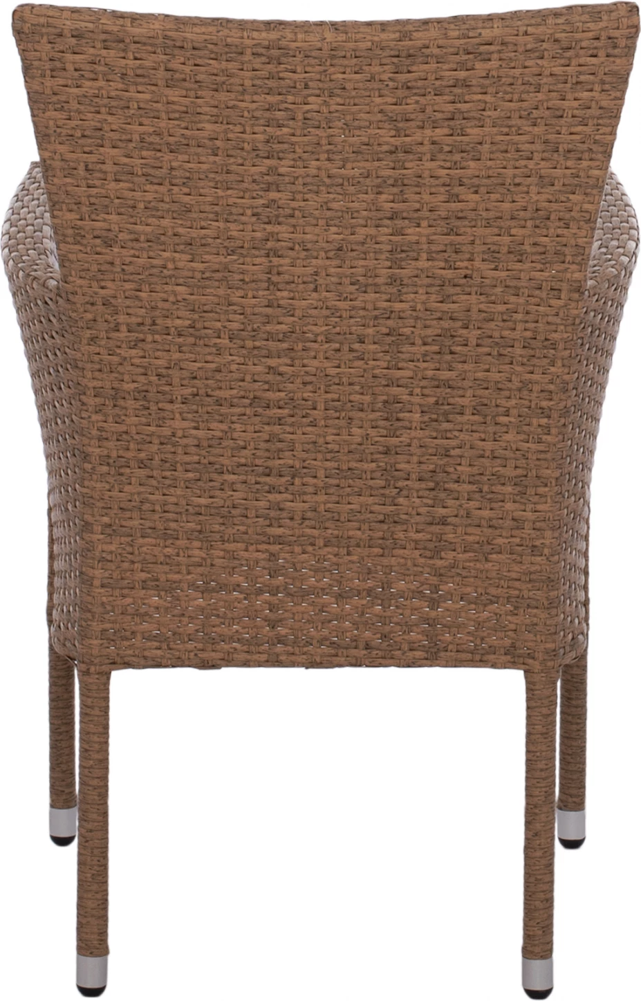 Karrige për jashtë metalike me jastëk & thurje kashte kafe FH5684.02 58x59x84cm