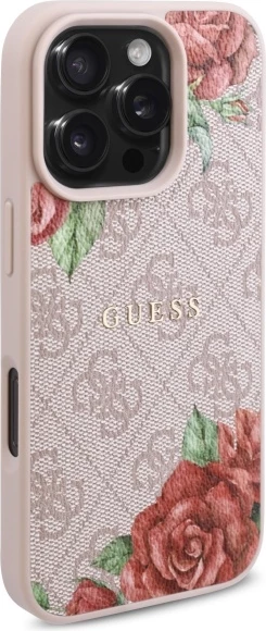 Mbështjellës Guess GUHMP16XP4ROPEMCP për iPhone 16 Pro Max 6.9", MagSafe, Rozë