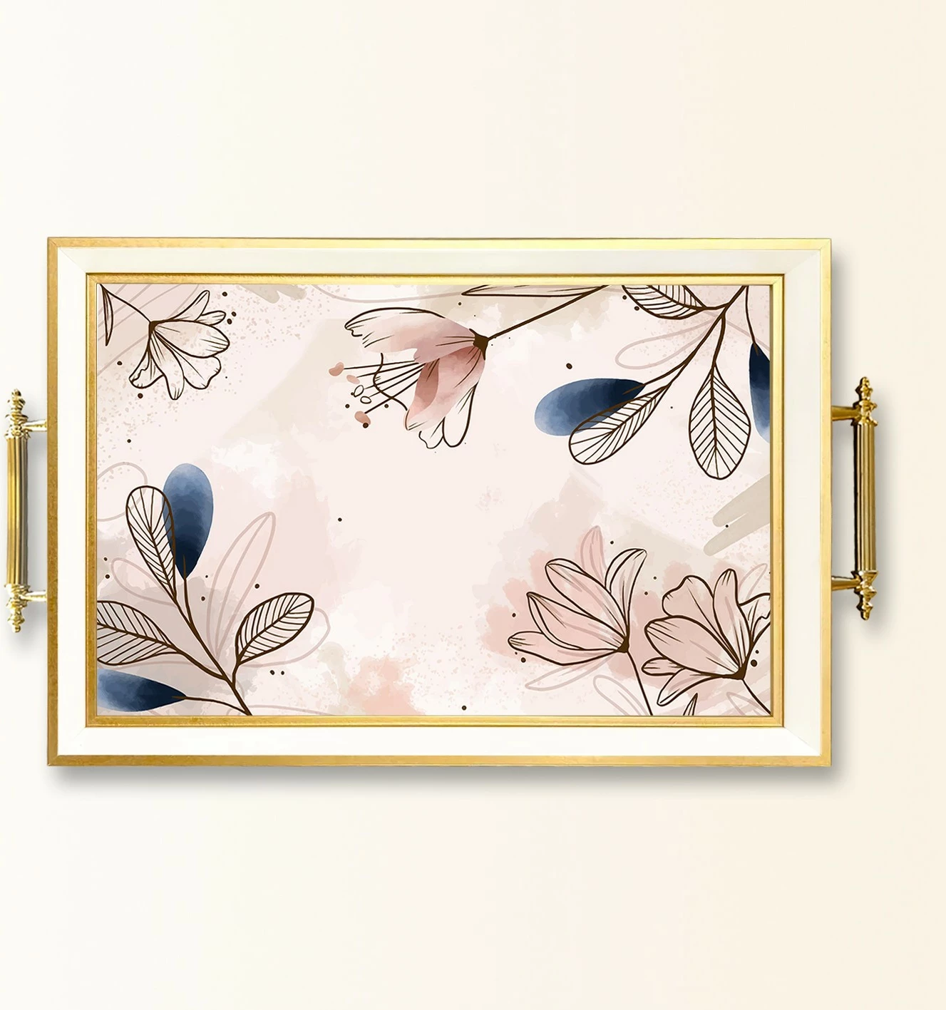 Tabaka prej qelqi Aberto Design, shumëngjyrëshe, TPB9797, 50x29x3.5 cm
