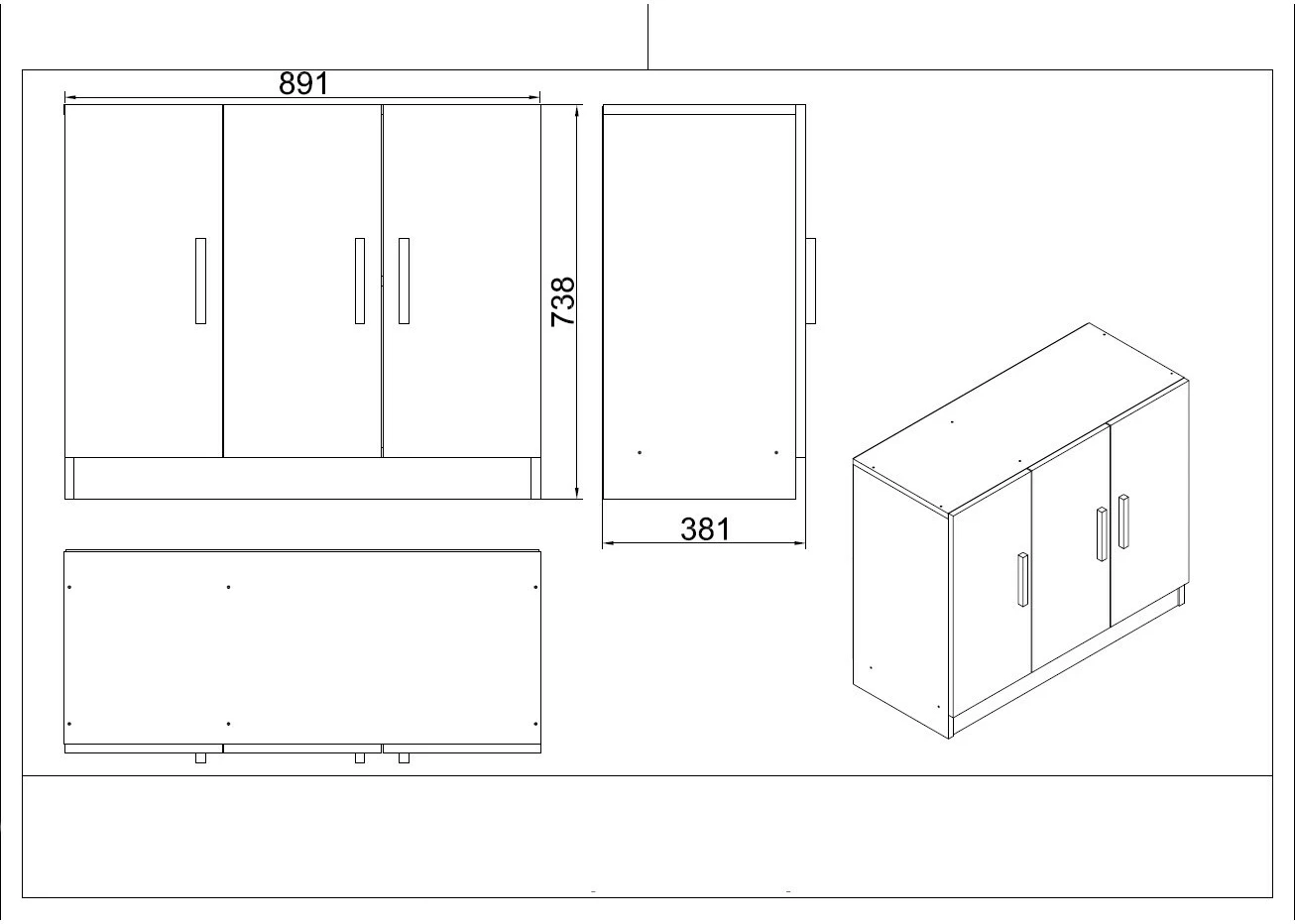 Set mobiljesh për zyre Skye Decor, Vo19-W, ngjyrë e bardhë