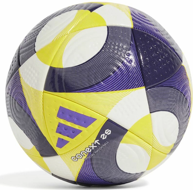 Top për futboll adidas, unisex, bardhë-vjollcë-verdhë