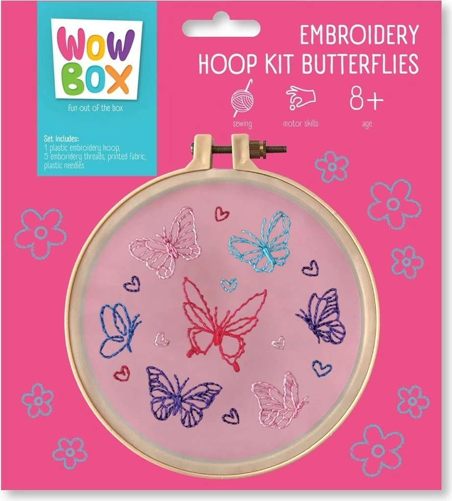 Set qëndisje Wow Box Tm Toys WOW0920, me flutura, shumëngjyrësh