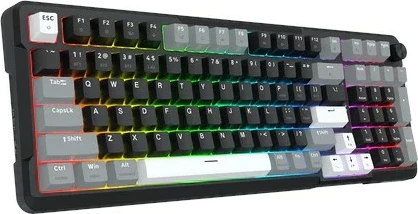 Tastierë mekanike Redragon ARLOKKS QMK K742, 96%, RGB, wireless/wired, anglisht, e zezë