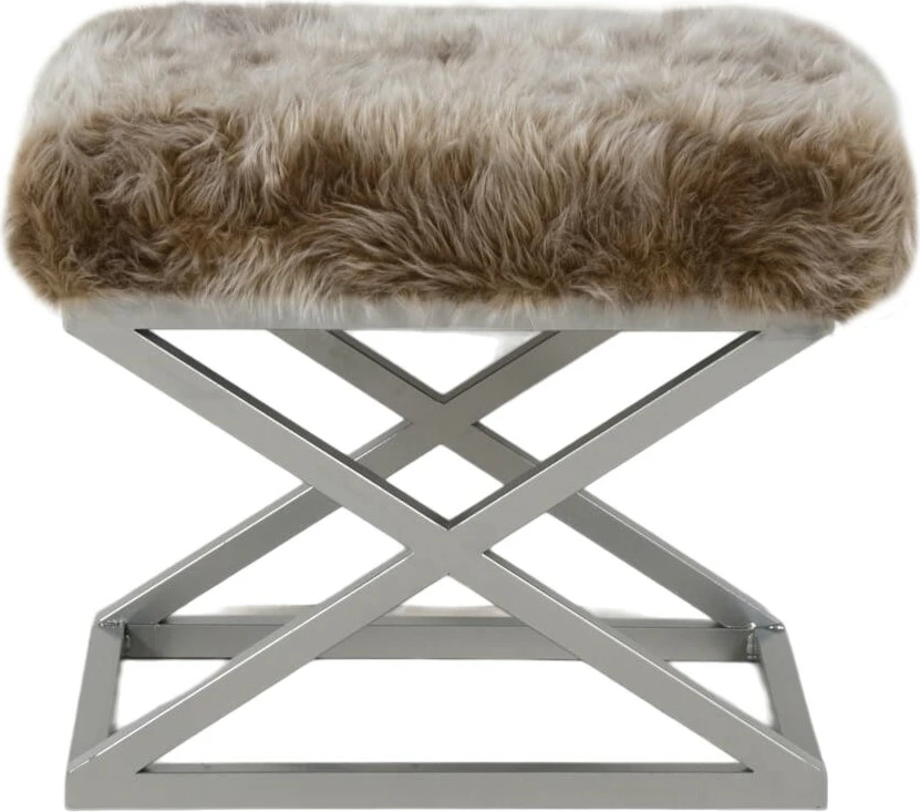 Puf Atelier del Sofa, pelush Capraz, argjend, kafe