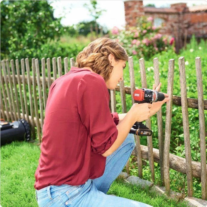 Trapan/vidhosës udaror me bateri Worx WX354.9 20V, brushless, 60Nm, 13mm, pa bateri/pa karikues, zi/portokalli, me aksesorë