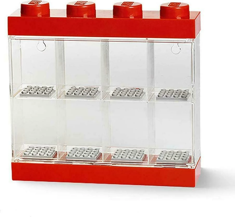 Kuti ekspozimi për minifigura LEGO Display Case 8, për 8 copë, e kuqe