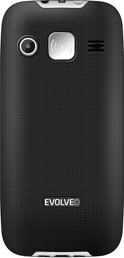 Telefon me butona EVOLVEO Easyphone XR (MPN 20147), ekran me ngjyra, tastiera e madhe, buton SOS, USB-C, stacion karikimi, i zi, set