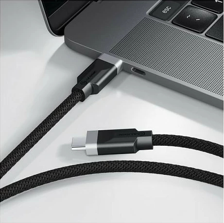 Kabëll USB-C ALOGIC USB 3.2 Gen 2, 2m, 100W PD, 10Gbps, zi/gri