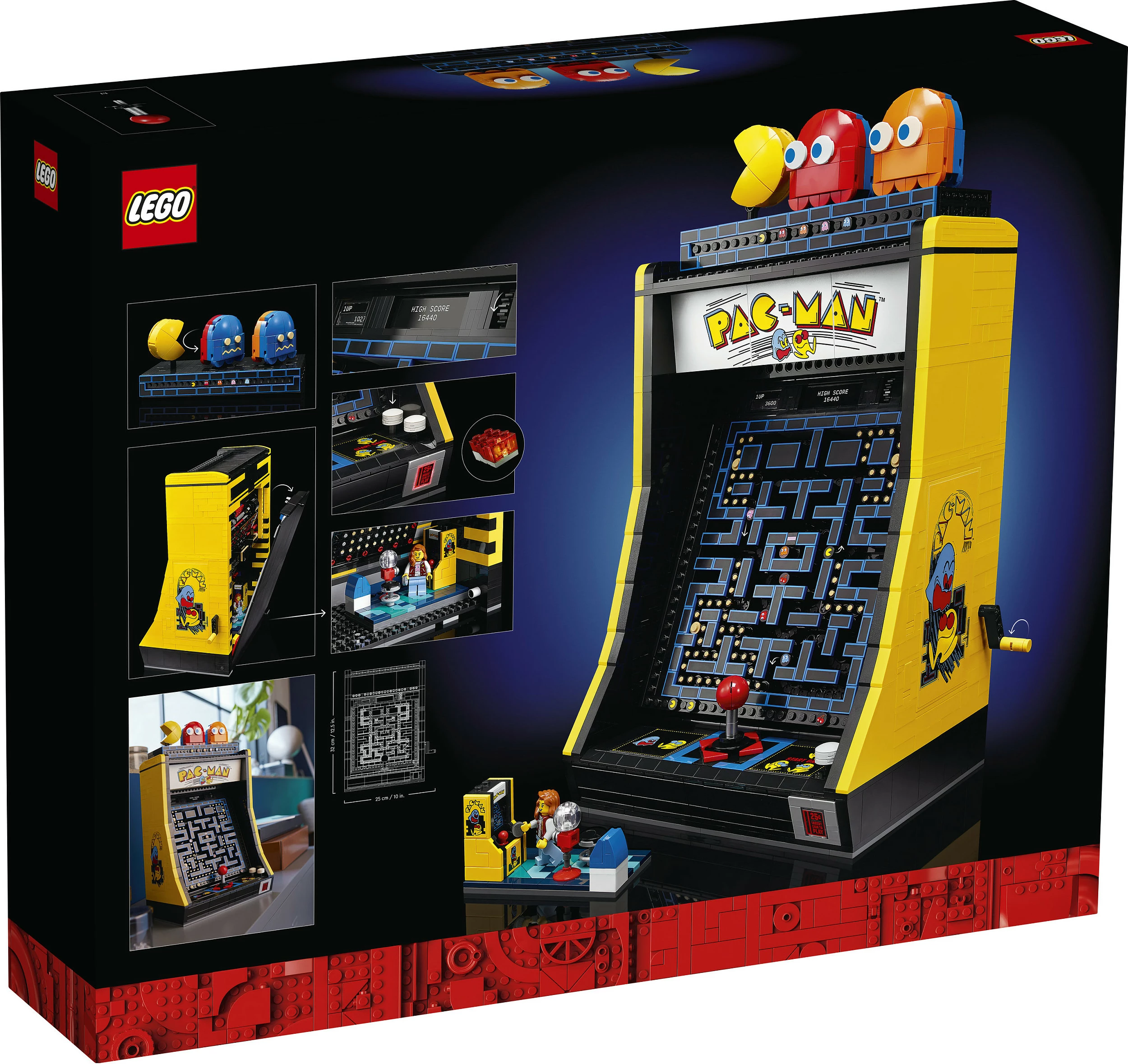 Set ndërtimi LEGO Icons PAC-MAN Arcade 10323, 2651 pjesë, multikolor