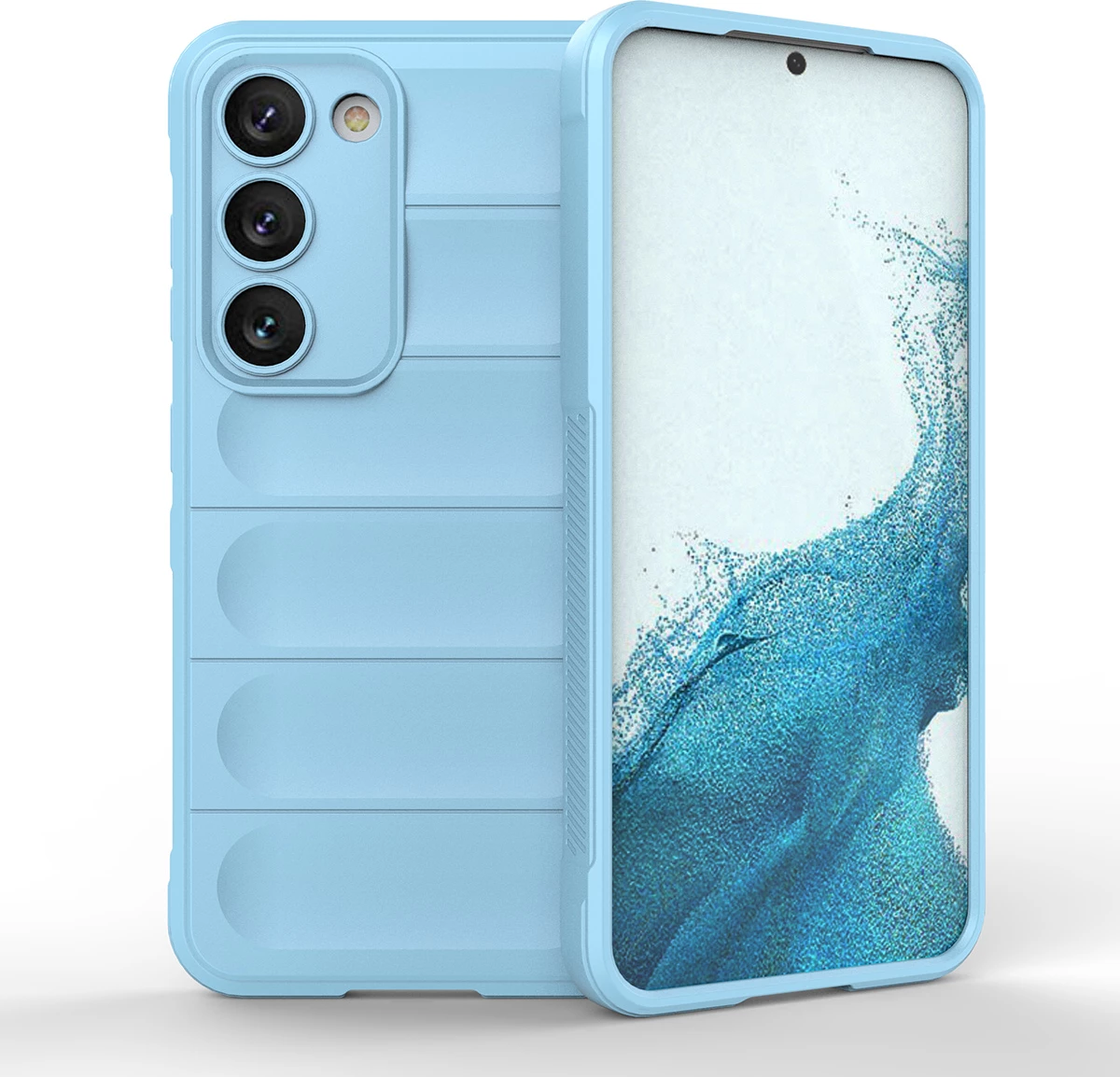 Mbështjellës Hurtel Magic Shield Case për Samsung Galaxy S23+, kaltër e çelët